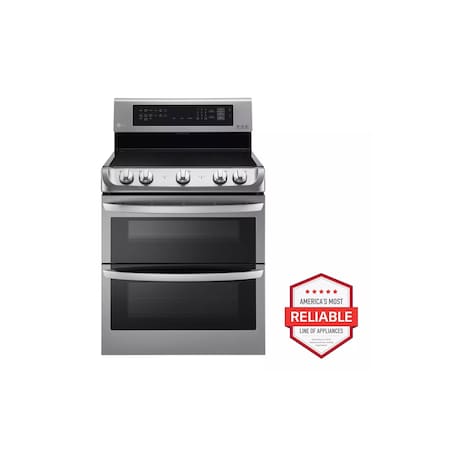 Lg 30-inch 7.3 cu. ft. ProBake Convection Double Electric Range with 5 Elements and 3200W Power LDE4413ST